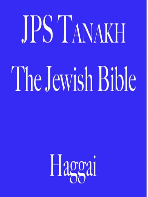 Title details for Haggai by The Jewish Publication Society - Wait list
